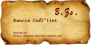 Bancza Zsüliet névjegykártya
